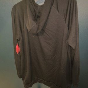 a. gain, Black and Buffalo plaid soft hooded sweatshirt.